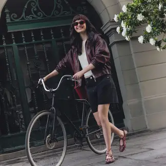 BASEMENT - Casaca Efecto Cuero Mujer