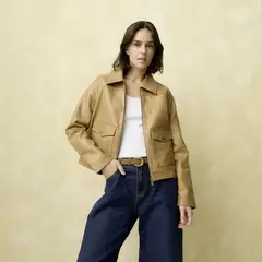 undefined - Casaca Efecto Cuero Mujer University Club