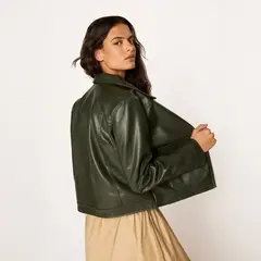 UNIVERSITY CLUB - Casaca Efecto Cuero Mujer