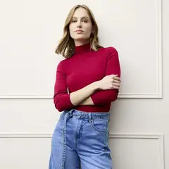 BASEMENT - Polo Manga Larga Mujer