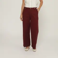 UNIVERSITY CLUB - Jean Wide Leg Tiro Alto Mujer