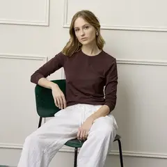 BASEMENT - Polo Manga Larga Algodón Mujer