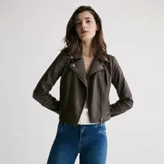 MOSSIMO - Casaca Efecto Cuero Mujer