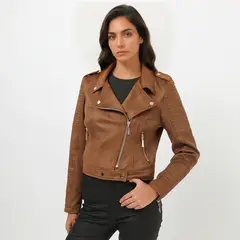 MOSSIMO - Casaca Efecto Cuero Mujer