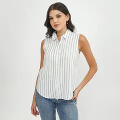 SYBILLA - Blusa Sin Mangas Mujer