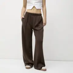 SYBILLA - Pantalón Wide Leg Tiro Medio Mujer