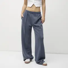SYBILLA - Pantalón Wide Leg Tiro Medio Mujer