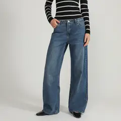 SYBILLA - Jean Wide Leg Tiro Alto Mujer