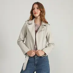 SYBILLA - Casaca Efecto Cuero Mujer