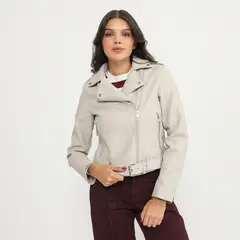 SYBILLA - Casaca Efecto Cuero Mujer