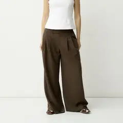 SYBILLA - Pantalón Wide Leg Tiro Medio Mujer