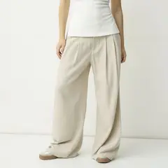 SYBILLA - Pantalón Wide Leg Tiro Medio Mujer