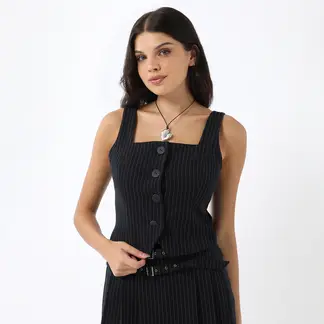 SYBILLA - Blusa Sin Mangas Mujer