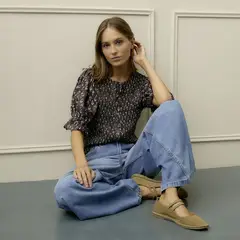 BASEMENT - Blusa Manga Corta Mujer