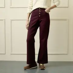 BASEMENT - Pantalón Flare Tiro Alto Mujer