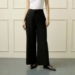 BASEMENT - Pantalón Wide Leg Tiro Alto Mujer