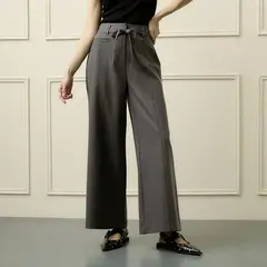 BASEMENT - Pantalón Wide Leg Tiro Alto Mujer