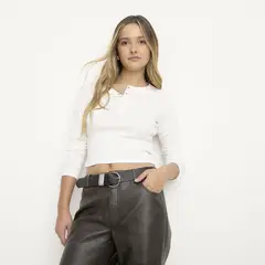 SYBILLA - Polo Manga Larga Mujer