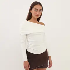 DENIMLAB - Polo Manga Larga Off Shoulder Mujer