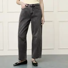 BASEMENT - Jean Baggy Tiro Alto Mujer