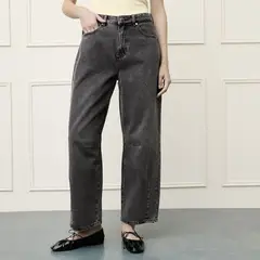 BASEMENT - Jean Baggy Tiro Alto Mujer