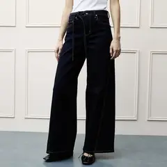 BASEMENT - Jean Wide Leg Tiro Alto Mujer