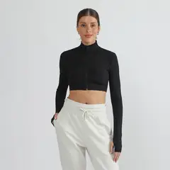 MOSSIMO - Polo Manga Larga Mujer Deportivo