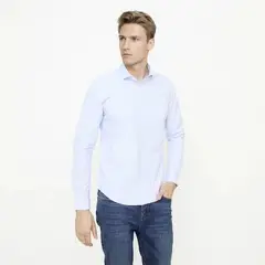 WOLF&HANK - Camisa Slim Fit Manga Larga Hombre Wolf&Han