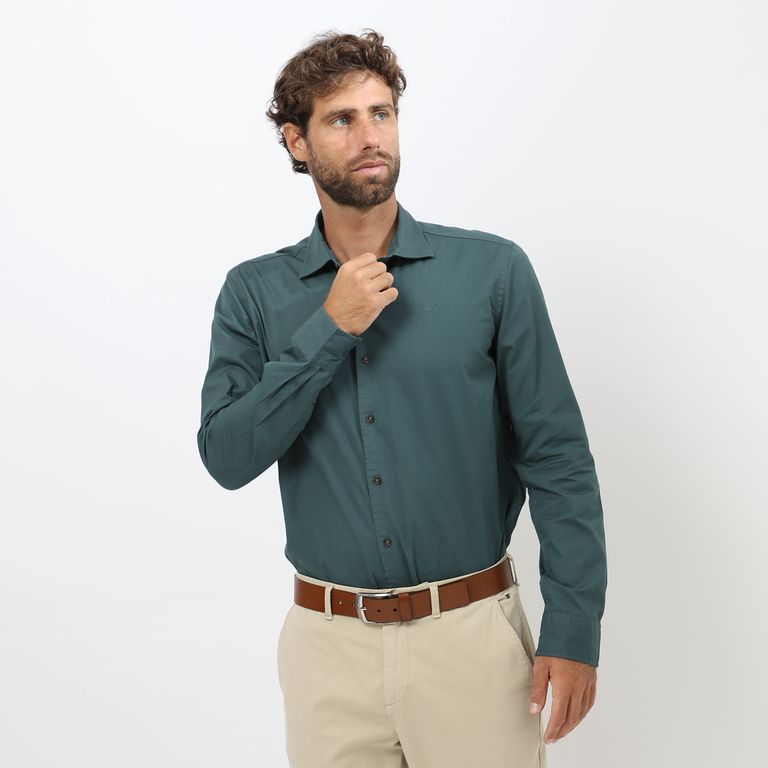 Camisa 100% Algodón Manga larga Hombre
