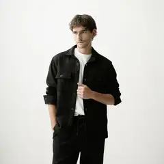 BASEMENT - Camisa Casual Manga Larga Hombre