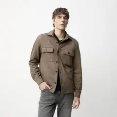 BASEMENT - Camisa Casual Manga Larga Hombre