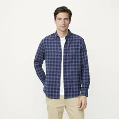 NEWPORT - Camisa Algodón Manga Larga Casual Hombre