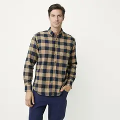NEWPORT - Camisa Algodón Manga Larga Casual Hombre
