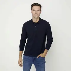 UNIVERSITY CLUB - Polo 100%Algodón Manga Larga Hombre