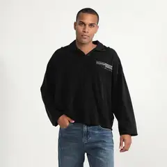 DENIMLAB - Polo 100%Algodón oversized fit Manga Larga Hombre