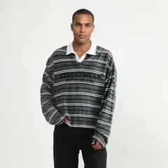 DENIMLAB - Polo 100%Algodón oversized fit Manga Larga Hombre
