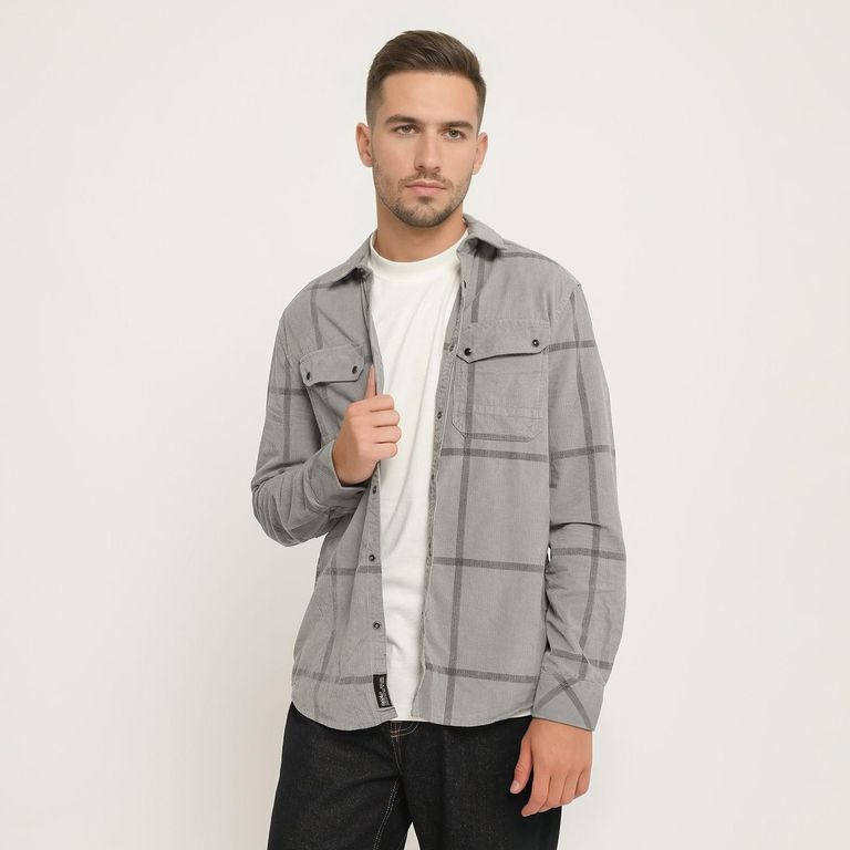 Camisa 100% Algodón Manga Larga Hombre