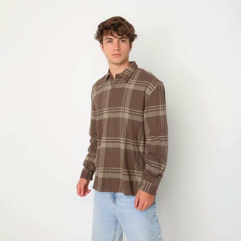 Camisa 100% Algodón Regular fit Manga larga Hombre