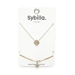 SYBILLA - Set Collar Dorado X2