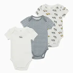 YAMP - Body Bebé Niño Pack X3 Algodón