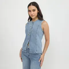 SYBILLA - Blusa Manga Corta Mujer