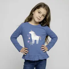 YAMP - Polo Niña Manga Larga Algodón