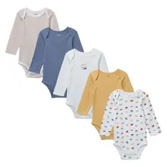 YAMP - Body Bebé Niño Pack X5 Algodón