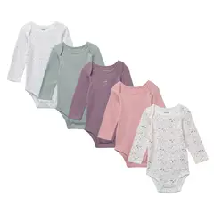 YAMP - Body Bebé Niña Pack X5 Algodón
