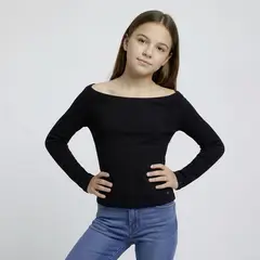 ELEVEN - Polo Niña Manga Larga Algodón