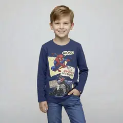 SPIDERMAN - Polo Niño Algodón Spider-man
