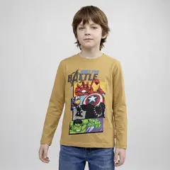 AVENGERS - Polo Niño Manga Larga Algodón