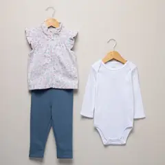 YAMP - Conjunto Bebé Niña 3 Piezas