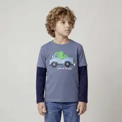 YAMP - Polo Niño Manga Larga Algodón