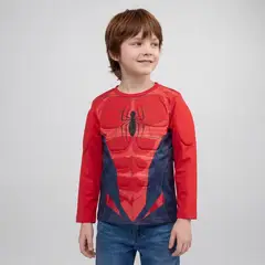SPIDERMAN - Polo Niño Manga Larga Algodón Spider-Man
